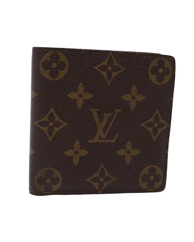 Monogram Canvas Bifold Wallet with Multiple Compartments