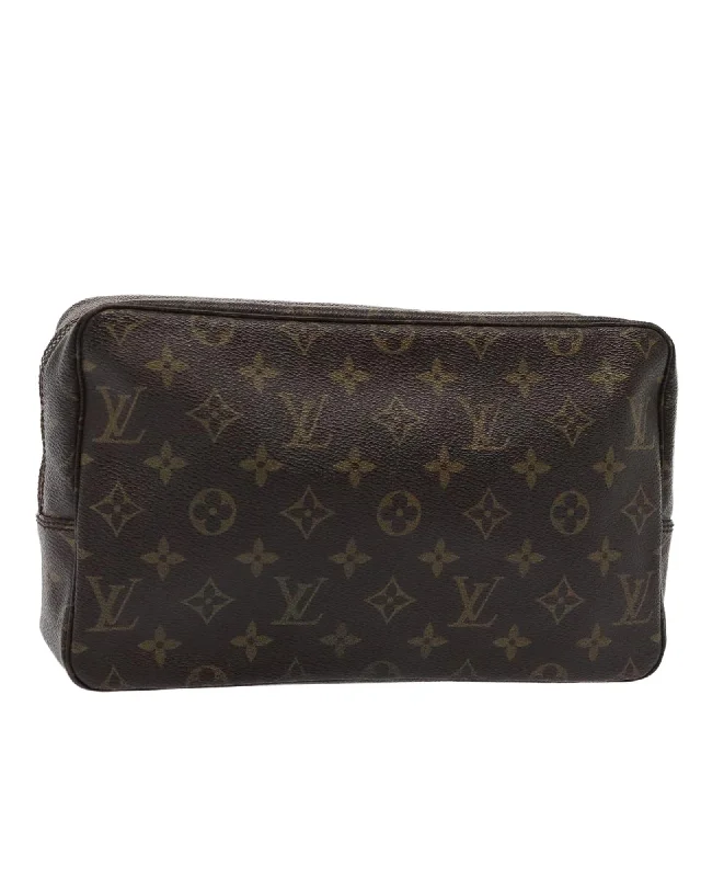 Monogram Canvas Clutch Bag with Storage Smell