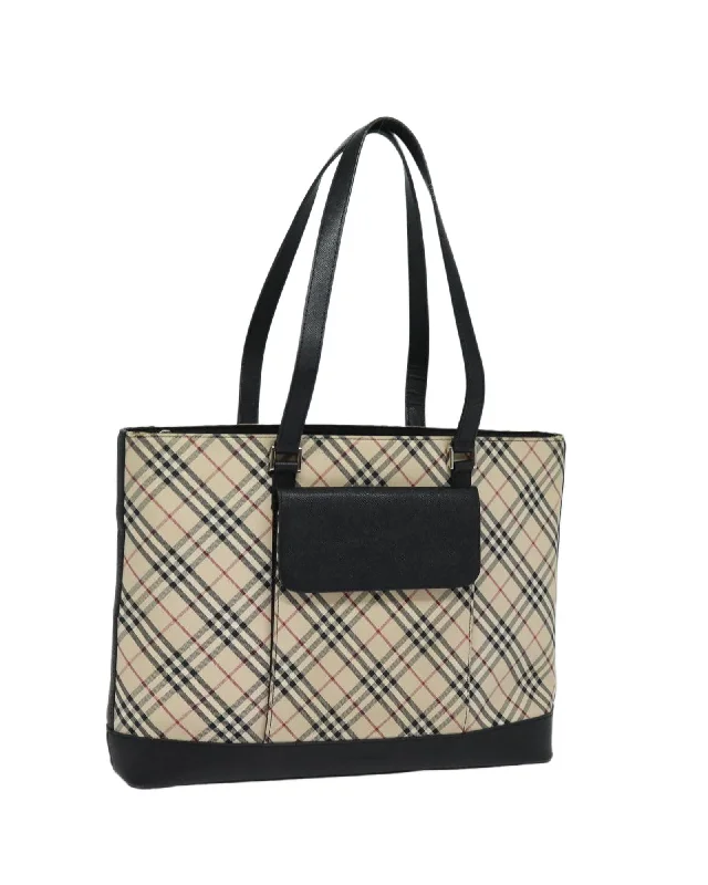 Nova Check Canvas Tote Bag