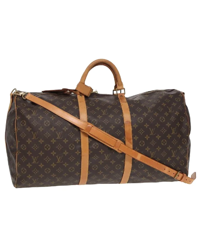 Monogram Canvas Keepall Bandouliere Boston Bag with Accessories