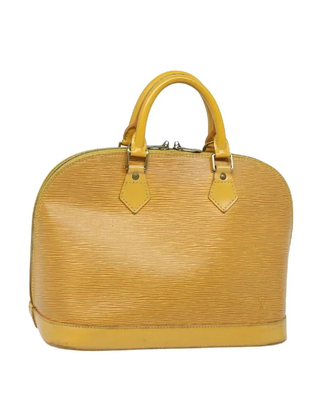 Epi Leather Alma Hand Bag with Distinctive Textured Finish