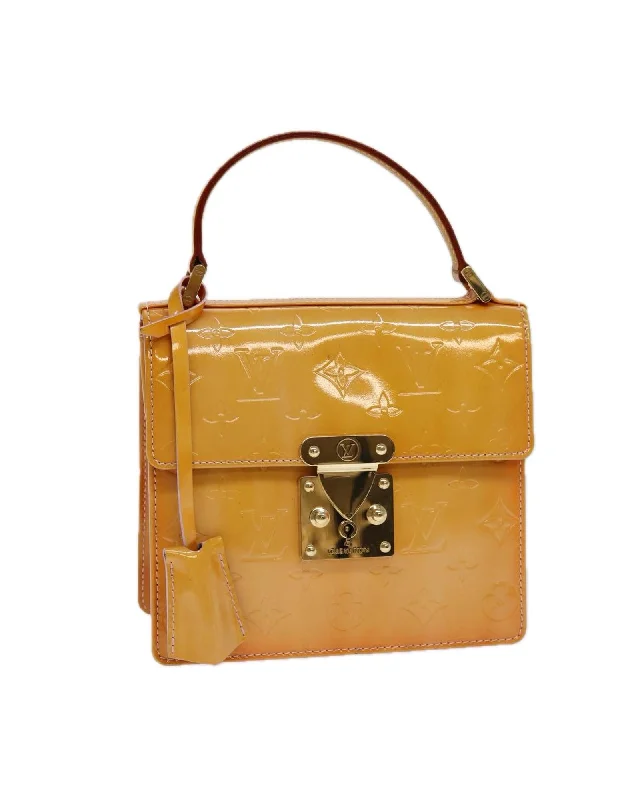 Patent Leather Vernis Spring Street Hand Bag with Key and Clochette