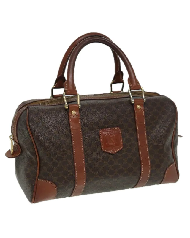 Macadam Canvas PVC Leather Boston Bag