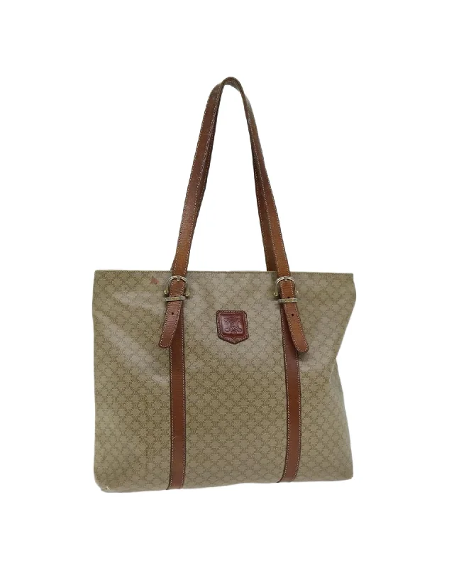 Macadam Canvas and Leather Tote Bag