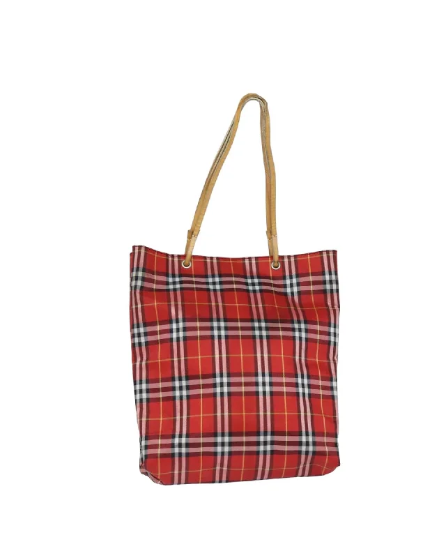 Nova Check Canvas Tote Bag with Handle