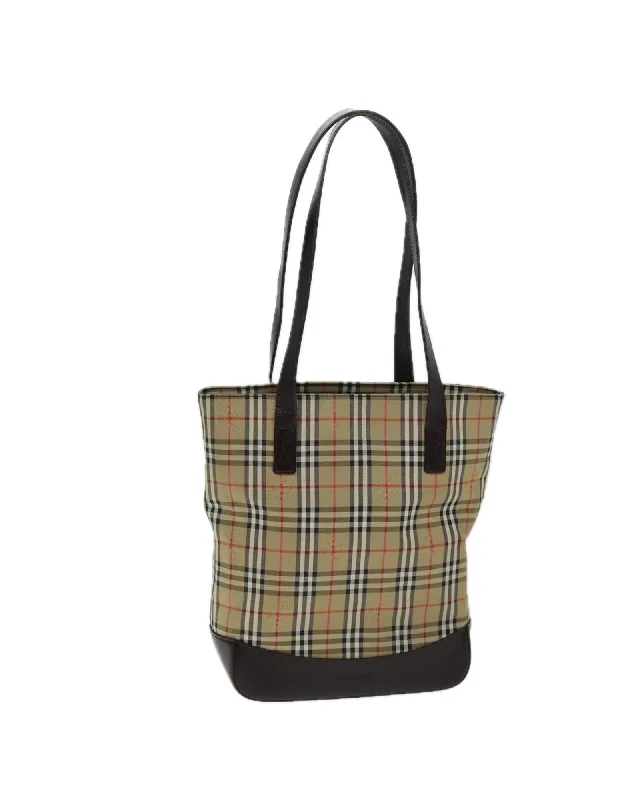 Nova Check Canvas Tote Bag