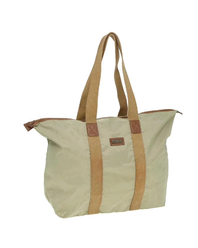 Nylon Tote Bag with Handle Drop and Spacious Interior