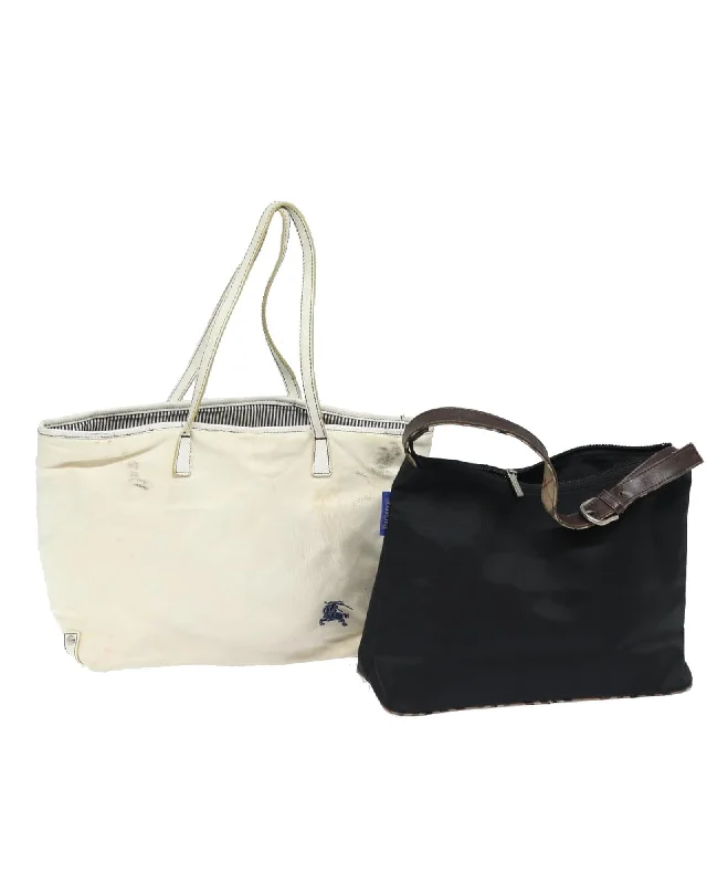 Canvas Tote Bag Set with Authentic Detailing