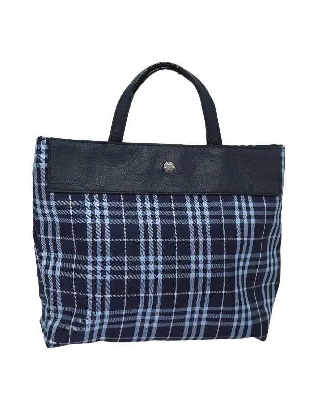 Nova Check Nylon Hand Bag with Handle Drop