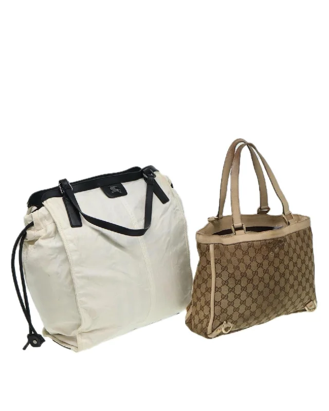 Nylon and Canvas Tote Bag Set