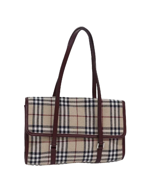 Nova Check Canvas Hand Bag with Handle Drop