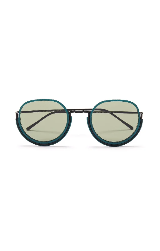 Bio-plastic 3D Printed VARDA Glasses in BLACK/PINE FOREST/G15