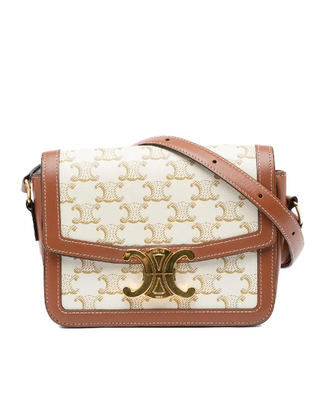 Teen Triomphe Crossbody Bag with Leather Trim and Adjustable Strap