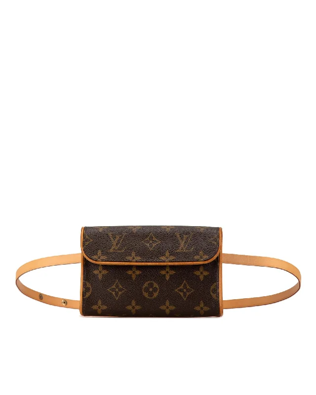 Monogram Canvas Pochette with Vachetta Leather Trim and Magnetic Snap Closure