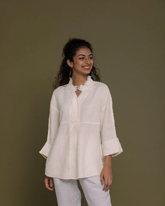 Women are from Venus Sustainable Hemp Top in Shell Off-White