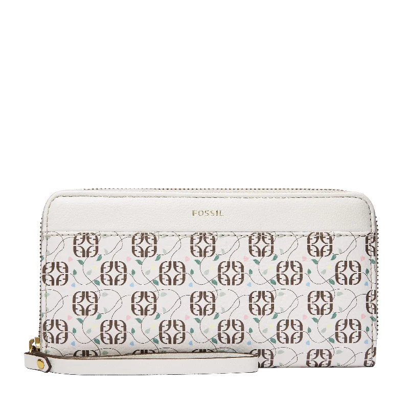 Fossil Women's Jori Printed PVC RFID Zip Clutch