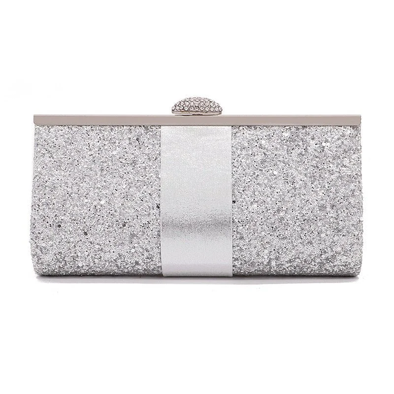 Luxy Moon Women's Wedding Clutch Purse and Handbag Sequin Diamond Evening Bag