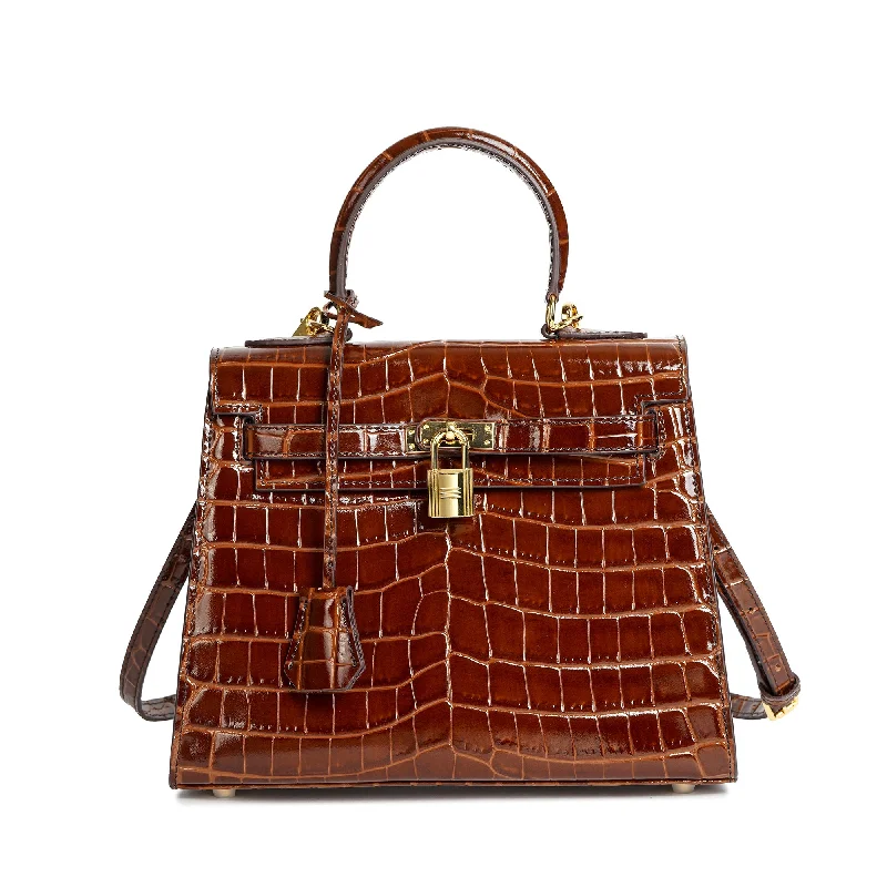 Tiffany & Fred Alligator Embossed Leather Grace Satchel