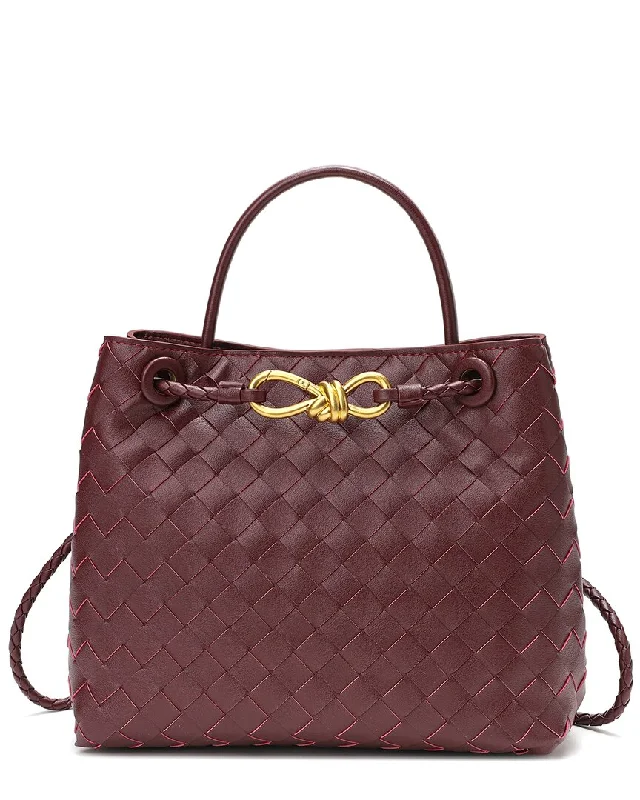 Tiffany & Fred Woven Leather Top Handle Shoulder Bag