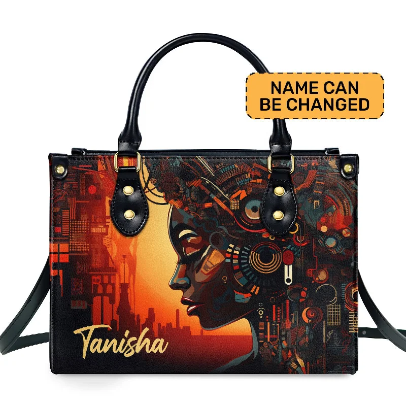 Afrofuturism04 - Personalized Leather Handbag SB114