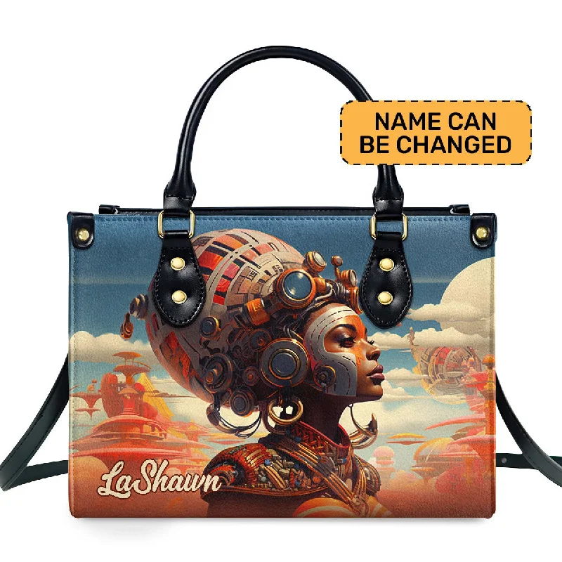 Afrofuturism07 - Personalized Leather Handbag SB122