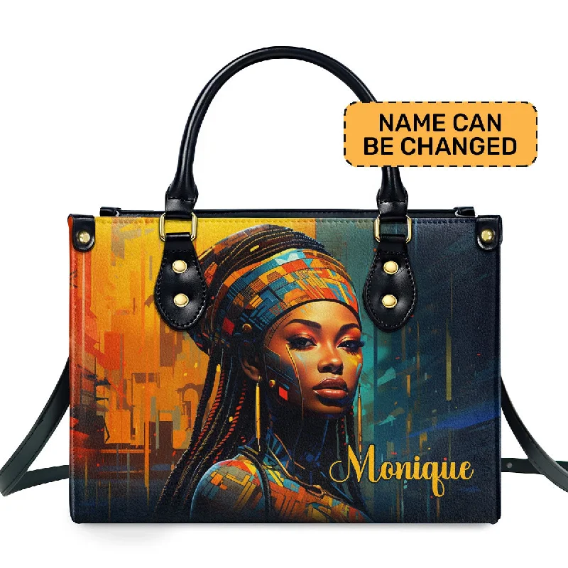 Afrofuturism09 - Personalized Leather Handbag SB121