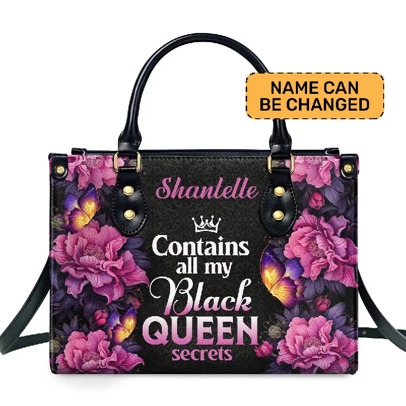 Black Queen Secrets  - Personalized Leather Hand Bag STB77