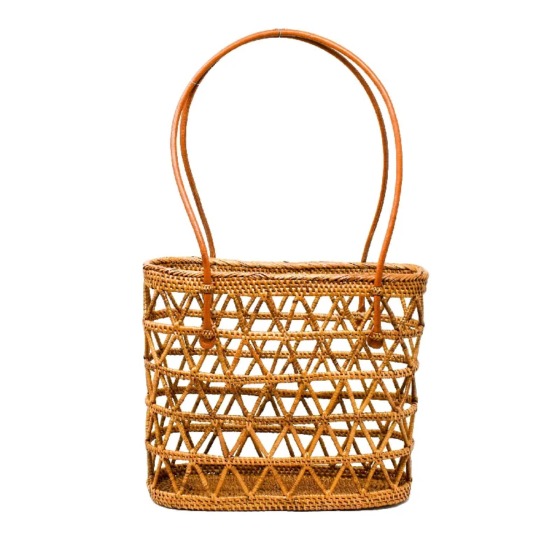 CAITLIN RATTAN TOTE BAG