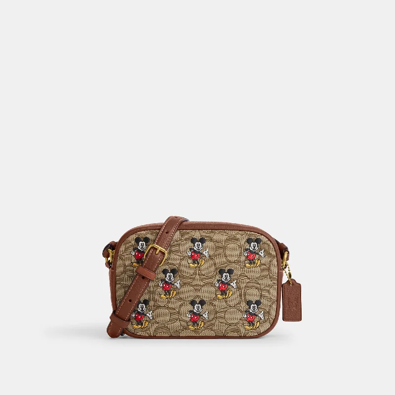 Coach Outlet Disney X Coach Mini Jamie Camera Bag In Signature Jacquard With Mickey Mouse Print