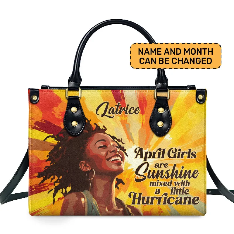 Girls Are Sunshine - Personalized Leather Handbag STB74