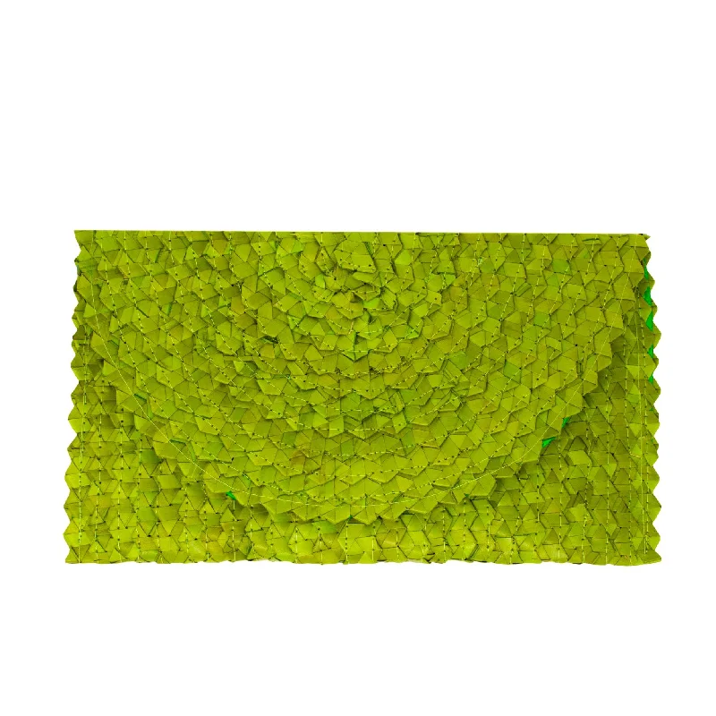 LIZZIE GRASS CLUTCH - LIME GREEN