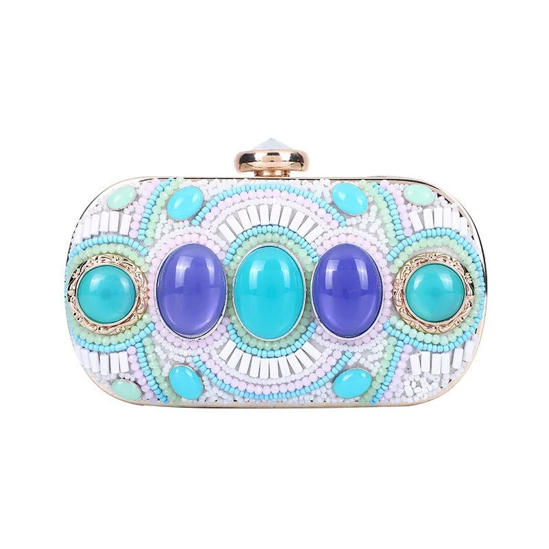 Luxy Moon Fashion Diamonds Clutches Female Small Stone Evening Party Purse