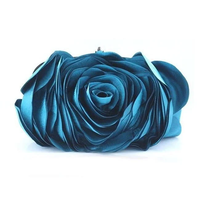 Luxy Moon Flower Evening Bag Fashion Rose Chain Clutch