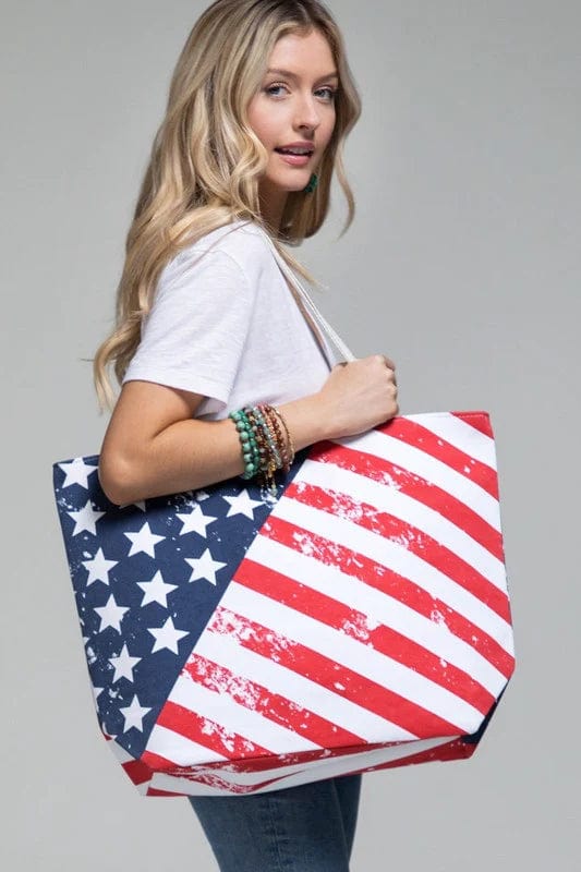 MB0099 American Flag Beach Bag