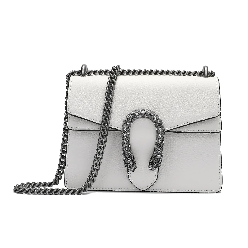 Tiffany & Fred Crystal Dragon Leather Crossbody Bag