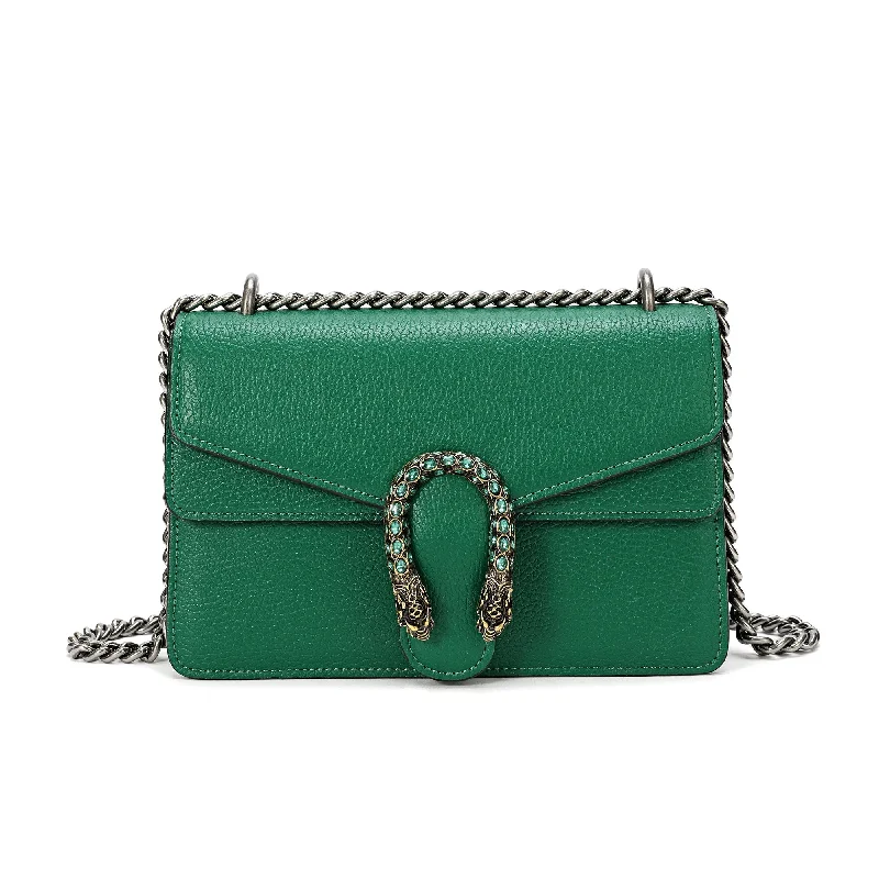 Tiffany & Fred Crystal Dragon Leather Crossbody Bag