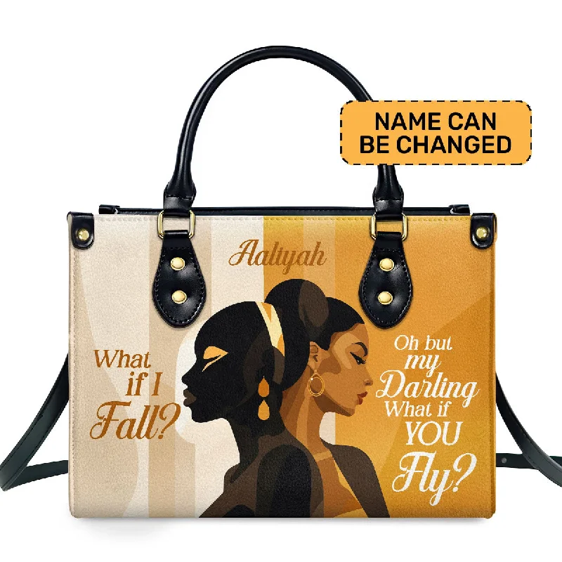 What If You Fly - Personalized Leather Handbag STB21