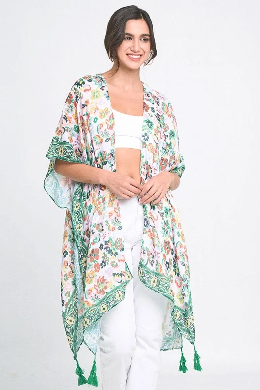 WLK310370 Francesca Floral Print Kimono