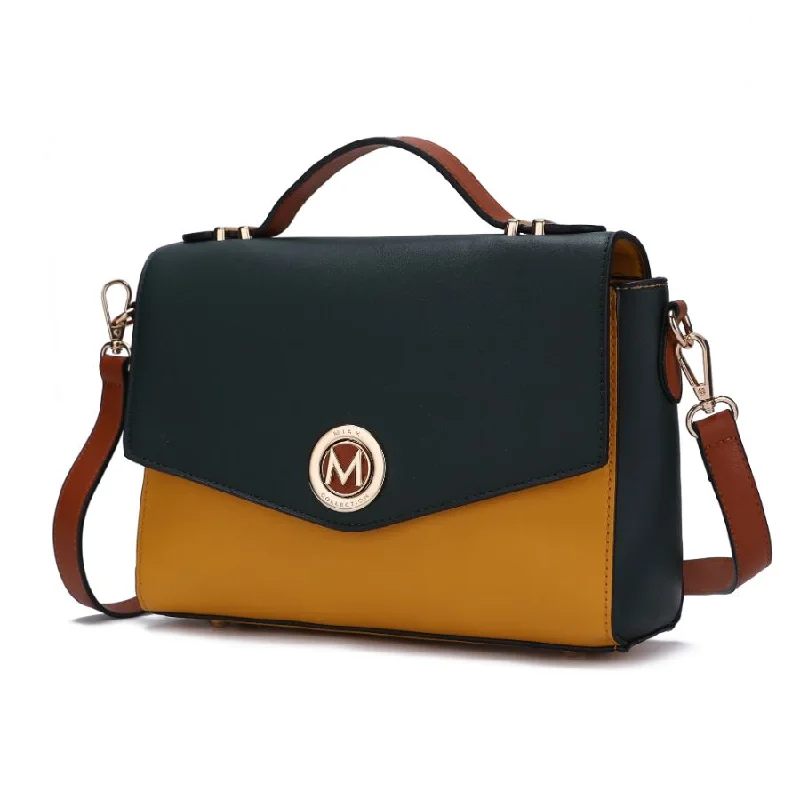 Zayla Color Block Vegan Leather Women’s Shoulder bag